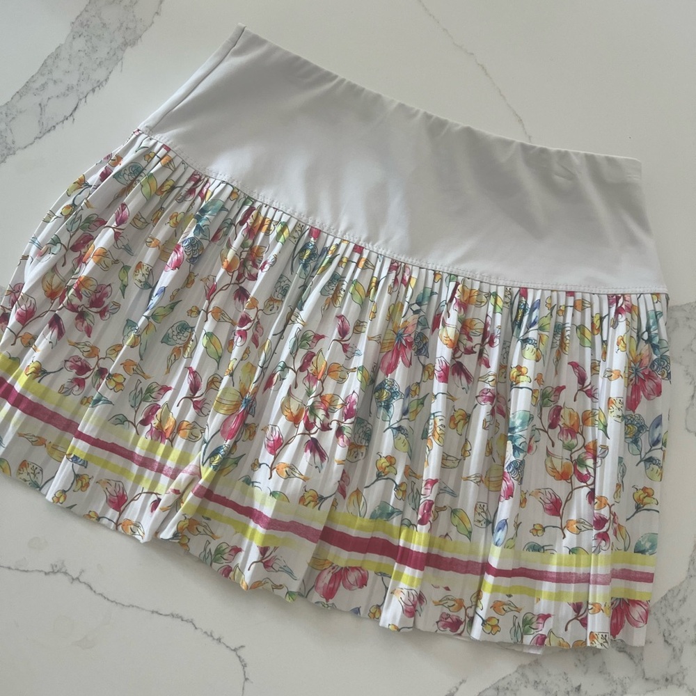 Lucky in Love Floral Mini Skirt - White and Multicolor